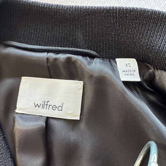 Wilfred Bomber Jacket with Bird Embroidery, Size XS, Black (RARE) - Picture 7 of 14